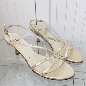 Stuart Weitzman Gold Supple kid Women’s  Sandals